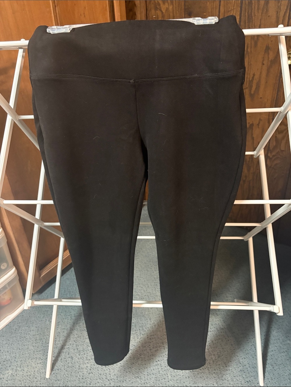 Apt. 9 Black Leggings with Blue Logo Tag
